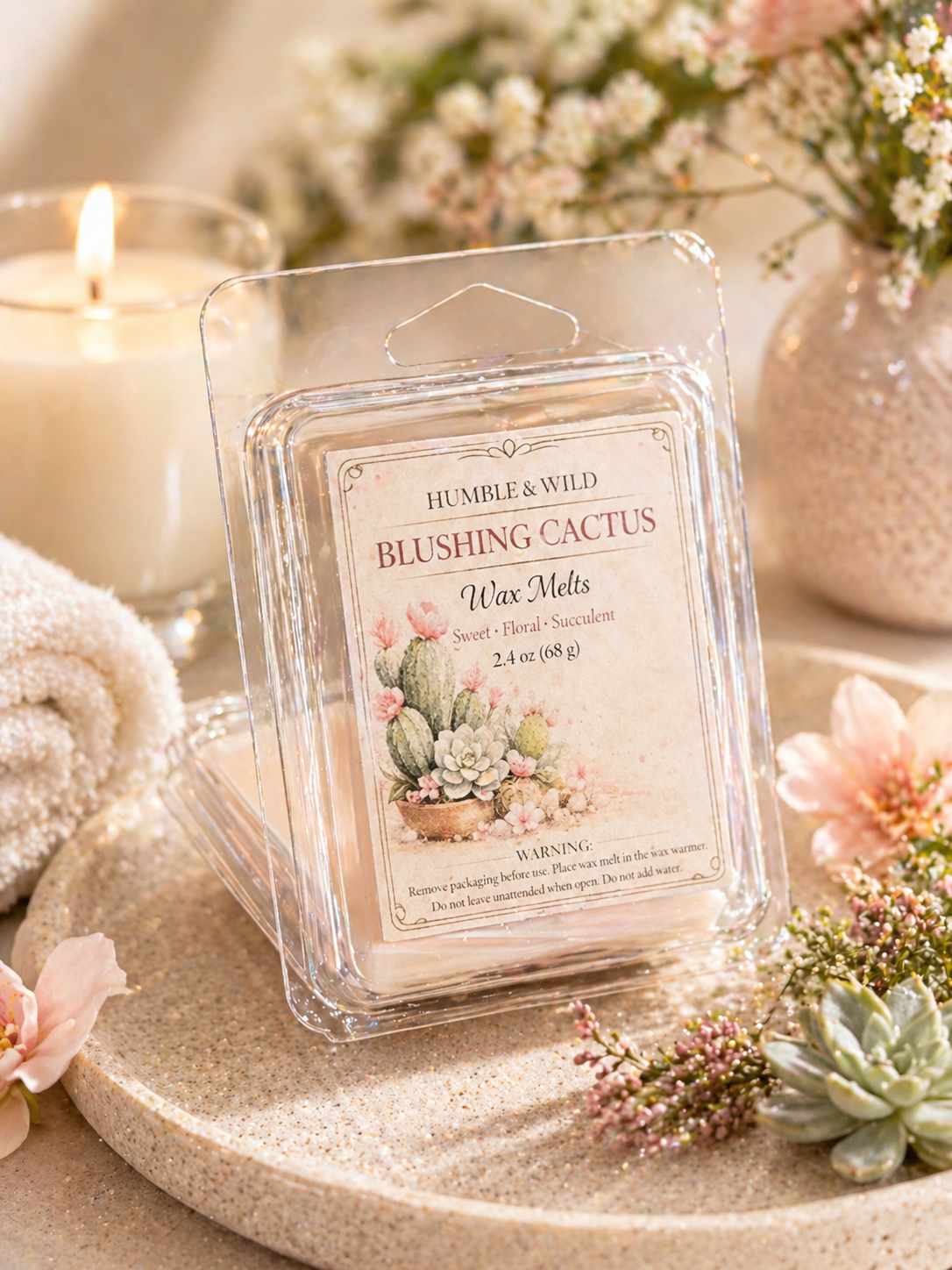 Blushing Cactus Wax Melts